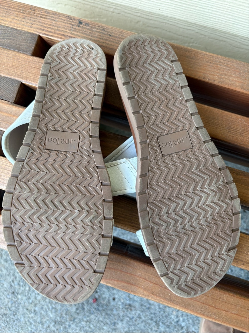 Me Too Fresno White Double Strap Comfort Slide Sandals Women’s Size 7W (Wide) - Picture 6 of 7